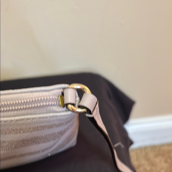 Kate Spade Haven Lane Ramey Silver Glitter Striped Crossbody Handbag Purse - Picture 6 of 15